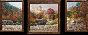 realistic autumn oil painting of Lost Maples by William Hagerman