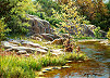 realistic Texas landscape with stream oil painting by William Hagerman