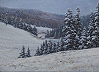 realistic snow scene oil painting by William Hagerman