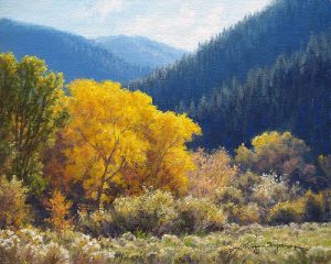 Fall mountain landscape oil painting by William Hagerman