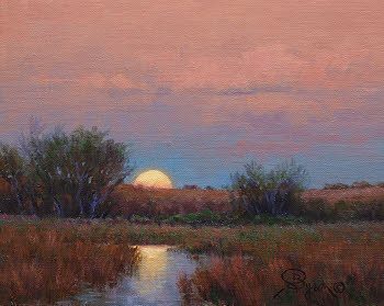 Full Moon Rising an oil painting by William 