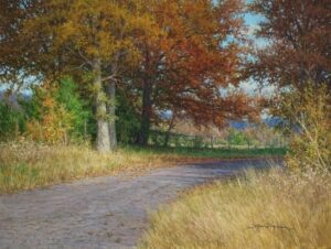 autumn landscape realistic oil painting by william hagerman