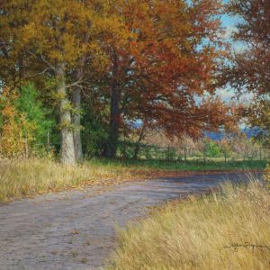 autumn landscape realistic oil painting by william hagerman