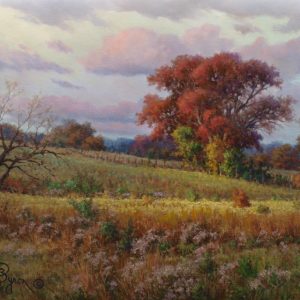 autumn landscape oil painting enhanced giclee on canvas by artist William Byron Hagerman