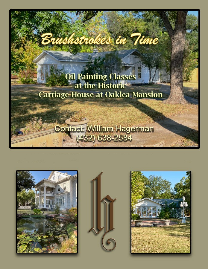 Art classes at Oaklea Mansion Winnsboro Texas with William Hagerman Artist