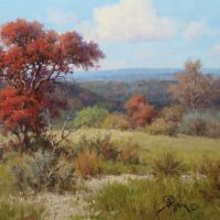 Texas autumn landscape oil painting by William "Byron" Hagerman artist